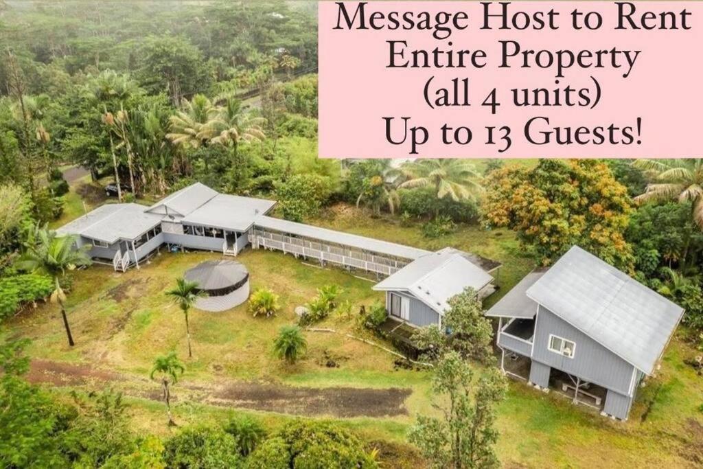 Monstera Bungalow, Spacious, King Bed, Big Kitchen Keaau Exterior foto